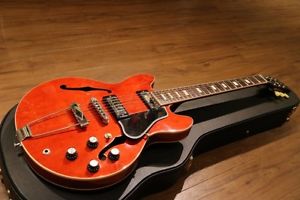 Gibson Memphis ES-390 Red 2013 Semihorou Maple Body Used Electric Guitar Japan