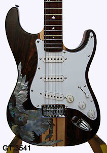 Antonio Eagle Inlay-Solid Mexico Bocote Electri Handmade FD Style Guitar GT3541