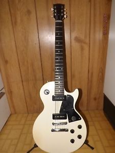 Gibson  Les Paul Jr. Guitar  White/Black  w/ Case  "The Polar Bear"