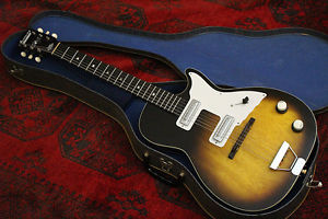 1961 Harmony H-46 Stratotone Mars Electric Guitar Free Shipping w/Original Case