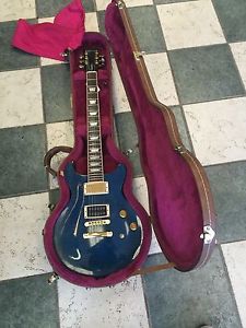 USA Gibson Les Paul DC Standard Blue Diamond Double Cut 1998