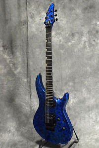 EDWARDS E-HR-135III Planet Blue Electric Guitar w/SoftCase From Japan Used #U022