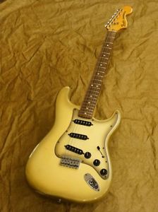Fender 1979 Stratocaster Hard Tail Antigua Yellow w/hard case F/S Guitar #E826