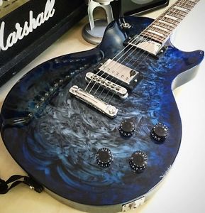 GIbson limited Run Anniversary Flood Les Paul Studio Electric Guitar Blue Swirl