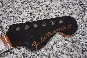 1966 1967 Fender Coronado II guitar neck rosewood bound block inlays