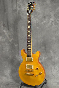 Gibson USA Les Paul Double Cutaway PlusTrans Amber w/HardCase Used #U139