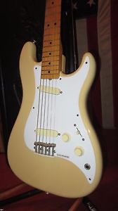 Vintage 1980's Fender Bullet Made in the USA Electric Guitar White w/ Orig Case