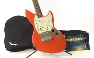 1996 Fender Kurt Cobain Jag-Stang Electric Guitar - Fiesta Red w/Gig Bag 50th