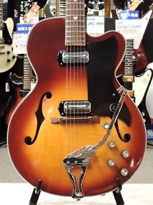 1960's KAY 2PU -Cherry Sunburst- Hollow Guitar Free Shipping Vintage