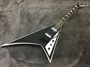 Jackson JS Series JS32 RHOADS Black with White Bevels Free shipping Guiter #S257