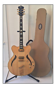 Rare c2001 HOFNER Verythin Classic Guitar Natural Ash w Case Handmade Germany NR