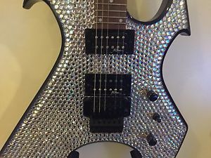 KISS RHINESTONE BC RICH WARLOCK BEAST USED AND AUTOGRAPHED BY PAUL STANLEY
