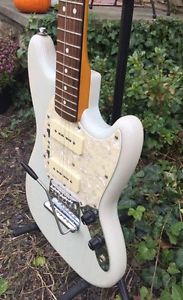 Fender Mustang Modern Player Guitar Transparent Daphne Blue Tremolo RARE