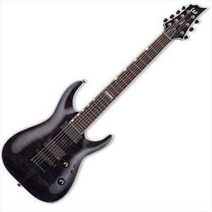 ESP LTD H-1007 STBLK See Thru Black 7 String Electric Guitar **NEW**