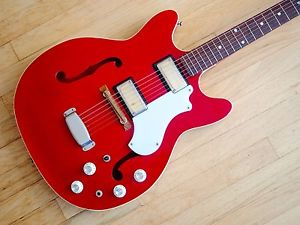 1968 Supro Croydon S666 Vintage Electric Guitar Near Mint Red, Clermont S667