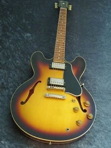 Gibson Memphis 1959 ES-335 VOS '09 Yellow w/hard case F/S Guitar Bass #E1008