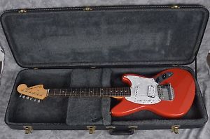 1996 Fender Jag-Stang Kurt Cobain Electric Guitar Fiesta Red + Case 50th NICE!!!