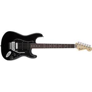 Fender Standard Stratocaster HSS Guitar w/Floyd Rose Rosewood Black DEMO