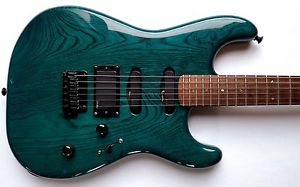 ESP S-500 Electric Guitar 1991 MIJ Trans. Green Ash EMG Pickups w/ESP HSC
