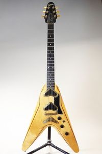 GIBSON 1980 FLYING V2 NAT w/hard case F/S Guitar Bass from Japan #R1176