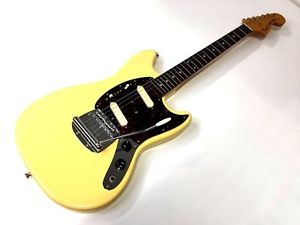 2002-2004 Fender Japan MG69 Mustang '69 Vintage Reissue Yellow White w/Soft case