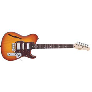 Fret King Black Label Country Squire Semitone Deluxe Electric Guitar Honeyburst