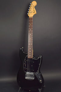 Fender Japan MUSTANG Black "MIJ", c.1994, VG condition w/GB
