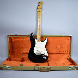 1997 Fender '50s RI Stratocaster Electric Guitar Black Custom Shop Relic wOHSC