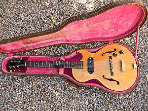 RARE Gibson ES-140 (3/4) Blonde Gold Plated Grover Tuners 1955 Original Case