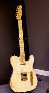 Fender American USA Made Telecaster Worn White with Gold Hardware GORGEOUS