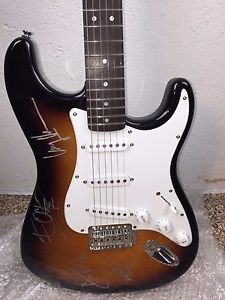 Squier Fender Guitar Signed by U2!!