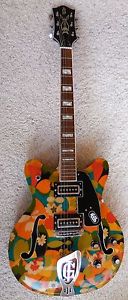 Vintage JG SAD 2 Psychedelic Italian Made Hollow Body Electric Guitar