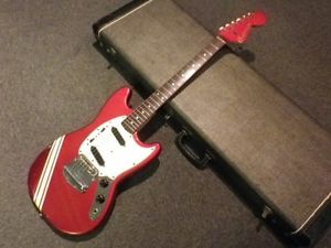 Fender 1969 Mustang Matching Head Competition Red Vintage Electric Free Shipping