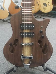 USA handmade Lewis semi hollow Guitar luthier walnut cherry cedar Cocobolo