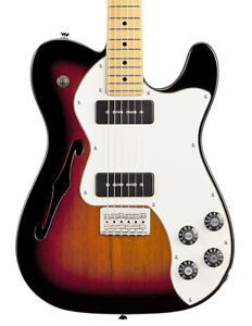 Fender Modern Player Telecaster Thinline Deluxe, 3 Farben Sunburst, Ahorn (NEU)