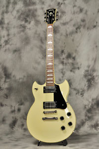 YAMAHA SG1820 Vintage White Electric Guitar w/HardCase From Japan Used #U247