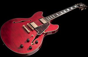D'Angelico Excel EX-DC Semi-Hollow Electric Guitar Cherry Red w/ hard case
