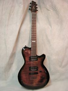 GODIN SUMMIT CT CANADA USA CARVED AAA MAPLE TOP BLACK ELECTRIC GUITAR EBONY