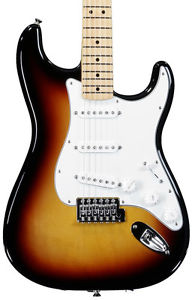 Fender Standard Stratocaster Guitare Électrique, Marron Sunburst, érable (NEW)