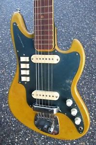 RARE Vintage '60s Lafayette Guyatone Guitar KILLER 2-TONE FINISH & VEG-A-MATIC !