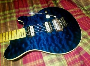 Ernie Ball Music Man Axis Guitar. Balboa Blue Burst Quilt Top. Made in USA 1997!
