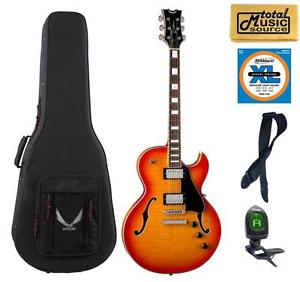 Dean COLT FM TAB LLPACK  Colt Flame Top Semi-Hollow-Body Electric Guitar with P