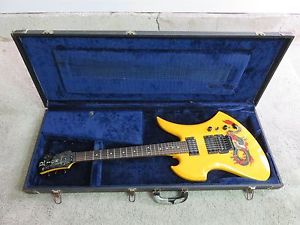 Vintage 1980s B.C. Rico Rich Mockingbird MIJ Electric Guitar Bee Yellow Dragon