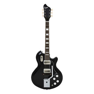 Supro Americana Coronado II Vibrato Semi-Hollowbody Electric Guitar Jet Black