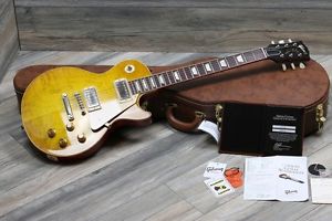 MINTY! Gibson Les Paul Custom 1958 Reissue R8 Lemonburst 2014 VOS Flame 