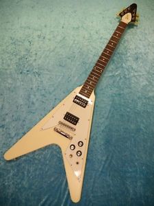 Gibson Flying V Faded White w/soft case F/S Guitar Bass from Japan #E1187