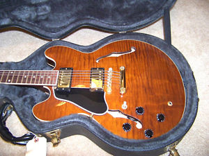 LEFT HANDED USA  GIBSON ES335 LEFTY FLAME TOP HSC 335  SEMI HOLLOW BODY