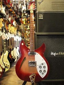 Ricken backer 330 Fireglo Red Electric guitar w/hard case From JAPAN #T690