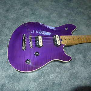 Peavey EVH Wolfgang USA Electric Guitar Purple Flame Top with Birdseye Neck Case