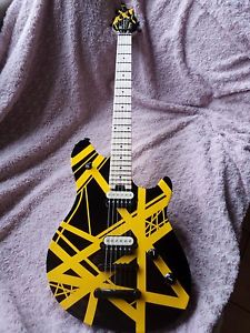 evh wolfgang striped yellow tom by fender limited
